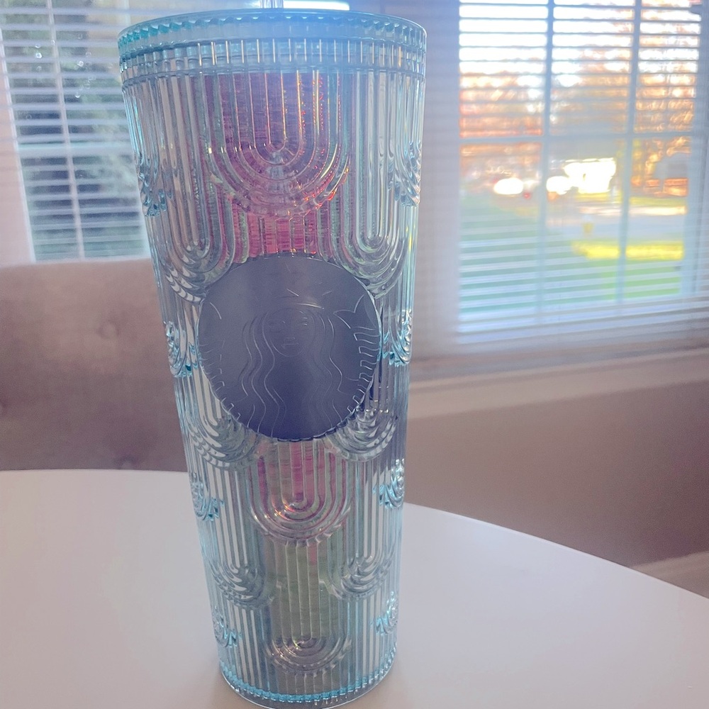 Starbucks light blue tumbler